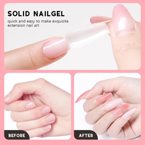 Clear Builder Gel for Nails Extension Kit with DualEnded Brush, LongLasting Beginner Set 1