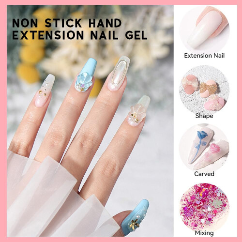 Clear Builder Gel for Nails Extension Kit with DualEnded Brush, LongLasting Beginner Set 2