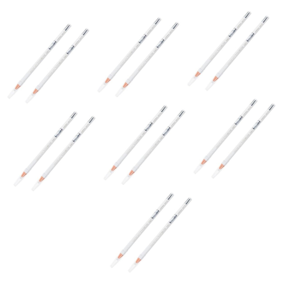 White Eyeliner Pencil Set 10Pcs Long Lasting Smudgeproof Brightening Eye Makeup Tool