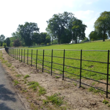 5 Bar Metal Estate Fence Panel 2000mm W x 1200mm H