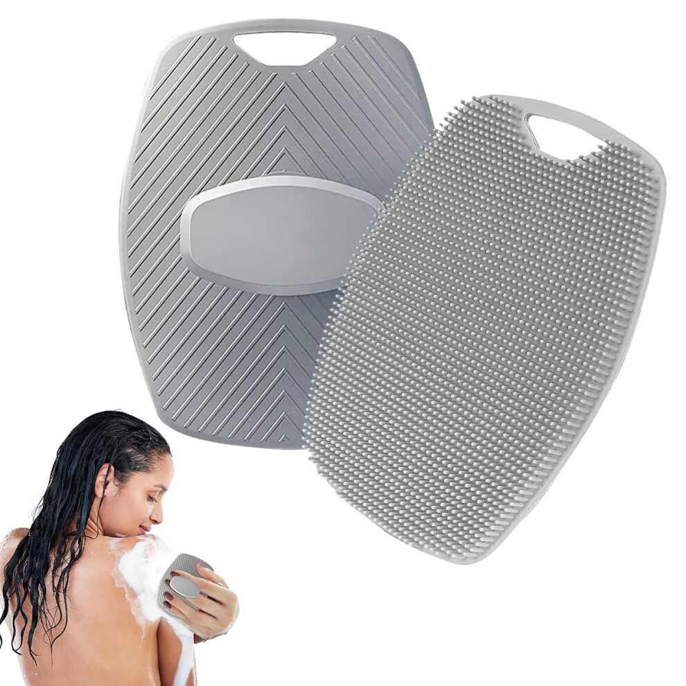 Silicone Body Scrubber with NonSlip Handle for Deep Pore Cleansing and Gentle Shower Exfoliation