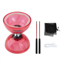Chinese Diabolo Toy Set Diabolo Ball Toy Fun Classic Double Headed Juggling Toy with Diabolo Sticks and Ropes for Adults KidsL Green