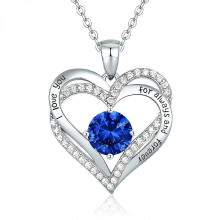 Love Pendant Necklace For Women Girls 925 Sterling Silver Rose Gift45051
