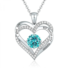 Love Pendant Necklace For Women Girls 925 Sterling Silver Rose Gift44988