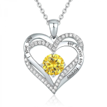 Love Pendant Necklace For Women Girls 925 Sterling Silver Rose Gift45114
