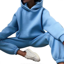 Sweatsuits for Women Set 2 Piece Hoodie Outfits Long Sleeve Pullover Tops Spring SweatshirtsPURPLEM