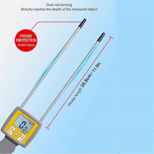 Hay Moisture Tester, with Probe & Backlight LCD Display for HayAs shown 1
