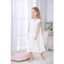 Kids Girls Nightdress Cotton Pajamas Nightwear Summer Embroidery Tracksuit Dress#36-7 Years