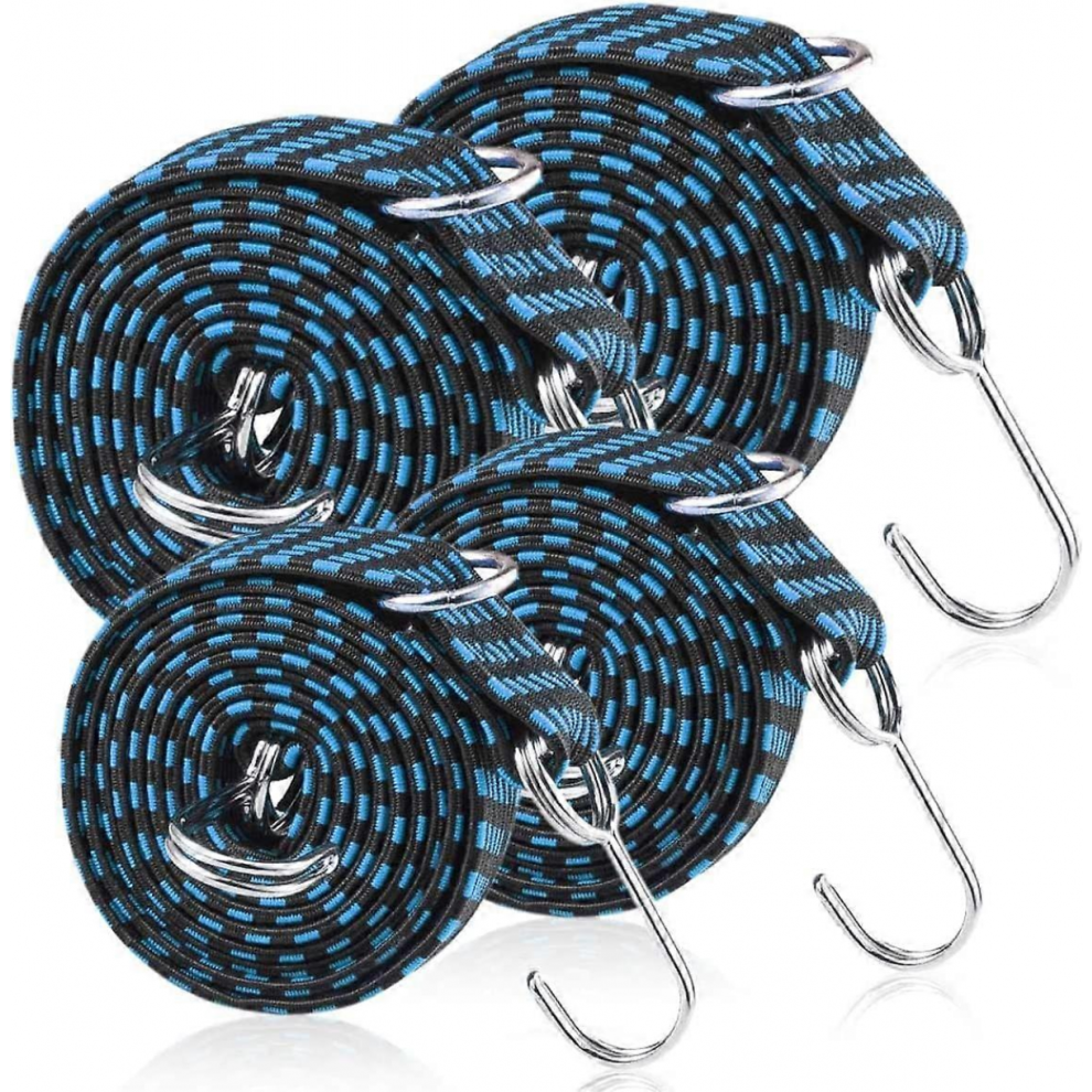 Bungee Cords With Hooks, Bungee Cord Bungee Cord For Luggage, 4 Pieces Bungee Straps Luggage Rope, Adjustable Bungee Cord With Metal Hook 5996097928790
