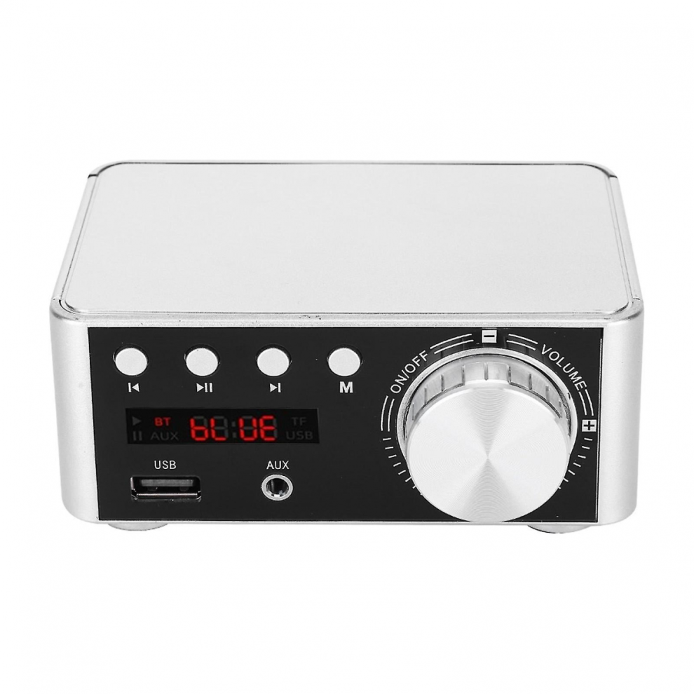 Hifi Bluetooth 5.0 Digital Audio Amplifier Board Memory Card Player 50W X 2 Stereo For Amp Amplifiersilver 5996097928493