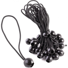 25 Pack Rubber Bungee Bungee Cord with Ball Hook - Bungee Tie Ideal for Tents, Tarps, Bags, Pools, Trampolines and More - 8.25" Length