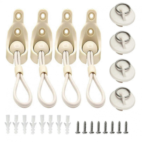 Universal Bungee Tie Down Kit with End Caps for Sun ShadesMedium