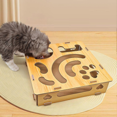 Cat Nail File Enrichment Box Sturdy Safe Construction for Small Medium Large Cats 2