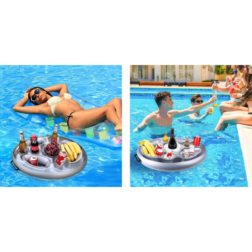 Inflatable Floating Jacuzzi Pool Table With 8 Holes Inflatable BarRed 2