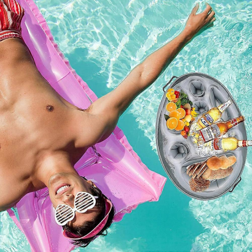 Inflatable Floating Jacuzzi Pool Table With 8 Holes Inflatable BarRed 1