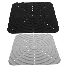 2pcs Silicone Chicken Nesting Pads with Egg Protection and Easy Clean Surface, Black and Grey