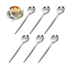 Set cucchiaini da caffè, 6 pezzi mini cucchiai in acciaio inossidabile, cucchiaini da dessert piccoli, cucchiaini da caffè espresso, lucido - sh