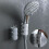 Silicone shower cradle - Brand - Model - Adjustable - White/grey - Pack 4
