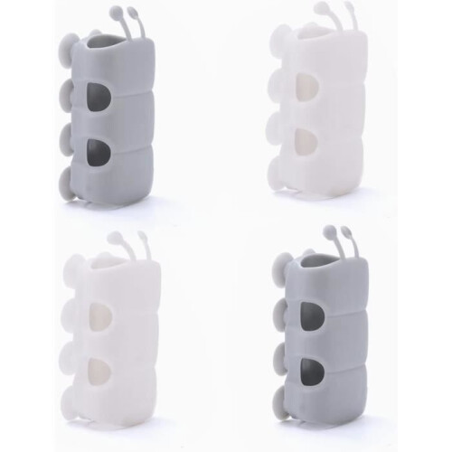 Silicone shower cradle - Brand - Model - Adjustable - White/grey - Pack