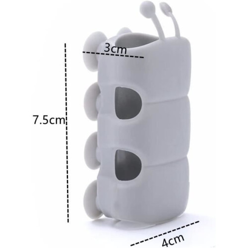 Silicone shower cradle - Brand - Model - Adjustable - White/grey - Pack 1