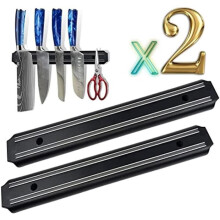 Magnetischer Küchenmesserhalter mit extra starkem Magnet – 2 Stück, 33 cm – Magnetleiste für Messerhalter und Küchenutensilien