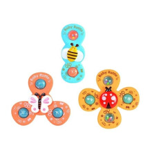Zuignapspeelgoed, 3-delige set zuignapspinnerspeelgoed, badspeelgoed, babybadspinner, schattig roterend speelgoed voor dieren