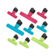 9-teiliges Tütenclip-Set, Lebensmittelbeutel-Verschlussklammern für Küchenverpackungen, verschiedene Farben (zufällig ausgewählte Farben)