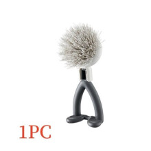 Dish Brush, Kitchen Palm Brush with Handle, Grooved Cleaning Brush, Foldable Scrub Brush, for Stove, Sink