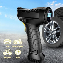 Cordless Car Air Pump, 120W, Portable and Rechargeable Digital Air Compressor, Wired Inflation Equipment - XUNI509