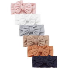 Baby-Stirnband für Mädchen – ZGEER – 6 Stück – weiche Baumwolle – mehrere Farben – elegantes Design