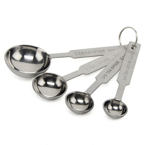 Set 4 misurini e utensili da cucina, in acciaio inox 1