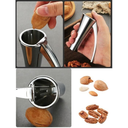 Nutcracker - Metal - Silver - 9x3.5x2.1cm - Durable and practical kitchen tool 2