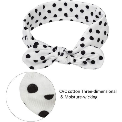 Cerchietto per capelli - Non specificato - Cotone - 3 pezzi - Elastico - Per neonata 2