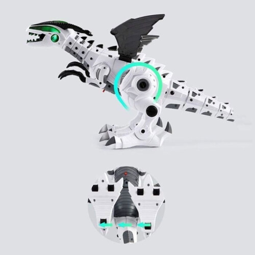 Robot Dinosaur Mist Toy - Switch & Go Dino - Water Sprayer με πράσινο και λευκό φως 2