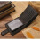 Wallet - Leather - Brown - Zippered - Soft - 11.5x9.5x2.5cm 2