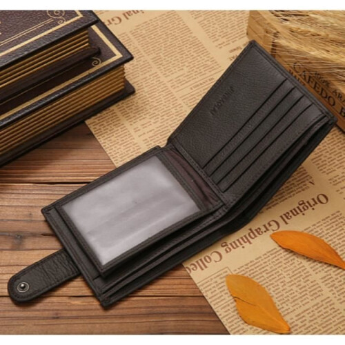 Wallet - Leather - Brown - Zippered - Soft - 11.5x9.5x2.5cm 1