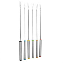 Furnoor Fondue Oven Forks, 6pcs/Set Stainless Steel Cheese Chocolate Dessert Fondue Oven Forks
