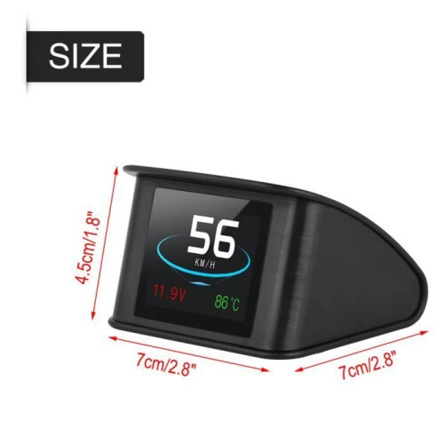 P10 Universal Car HUD Head-Up Display Προειδοποίηση ταχύτητας OBD2 Προβολέας κατανάλωσης καυσίμου RP 2