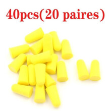 40pcs Yellow Earplugs (20 pairs) PU Foam Noise Cancelling Earplugs Sleep Balls Hearing Protection