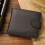 Wallet - Leather - Brown - Zippered - Soft - 11.5x9.5x2.5cm 4