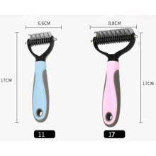 2 Pieces Dog Brush Cat Brush, Professional Long Hair Grooming Brush Double-Sided Rake Teeth, Effectively Removes 90% of Hair.