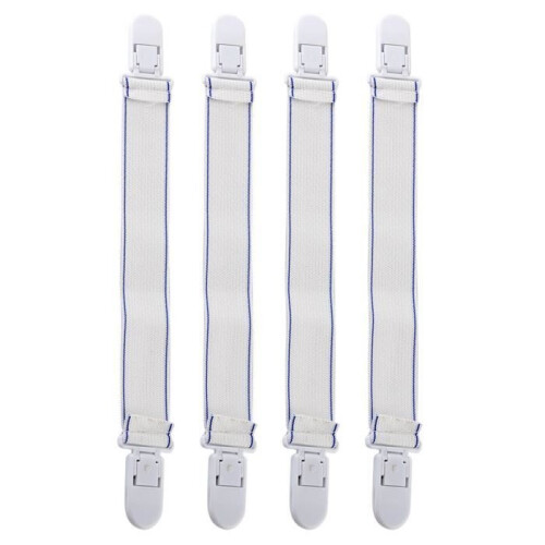 4pcs Adjustable Bed Sheet Fasteners Elastic Straps Mattress Cover Sofa Cushion -TUN 1