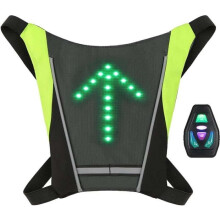 Reflective Backpack - FOLAYA - Grey - Rechargeable LED - Cycling Safety - Waterproof