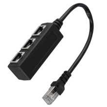 Free Life Ethernet-Verlängerungskabel-Adapter, 1 Stecker auf 3 Buchsen, Übertragungsstecker-Splitter