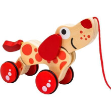 Nachziehspielzeug aus Holz – Hund – Entwicklung motorischer Fähigkeiten – Jungen, Mädchen, Kinder ab 12 Monaten
