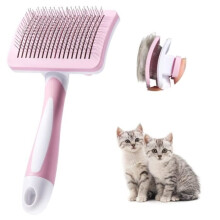 Dog and Cat Brush, Self-Cleaning Pet Brush, Effectively Removes Undercoat from Dogs and Cats