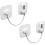 2-Piece Refrigerator Lock Set with Code, Childproof Refrigerator Safety Lock with Adhesive, Child Combination Locks, White 1