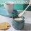 Sugar bowl - Not specified - 8x8cm - Ceramic - Dark Green - With spoon and lid 3