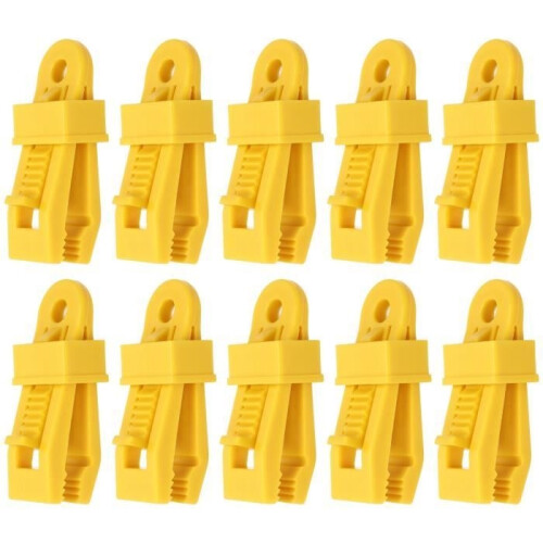 ESTANK Tent Clips 10 Pieces Large Tarp Clips Heavy Duty Locking Handle Clips 2