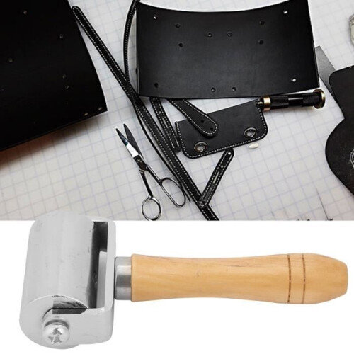 FDIT Leather Roller Tool - Creaser Edge - Smooth Surface - Stainless Steel 1
